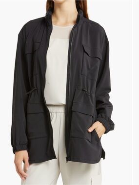 Zella Gateway hooded  utility black jacket women’s size LG
